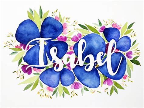 Custom Name or Word, Watercolor Painting, Nursery Art, Baby Shower Gift ...