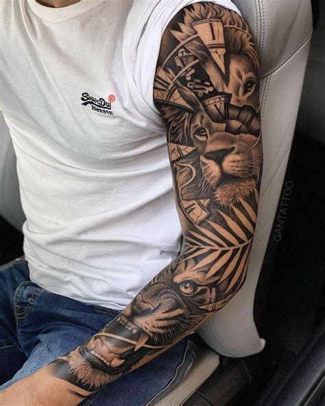 Art Posts Tagged Liontattoo Tiger Tattoo Sleeve Half Sleeve