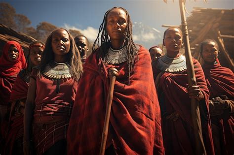 Premium Photo | Maasai Tribe Known for their distinctive clothing and cultureGenerated with AI