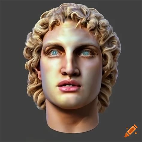 3d Rendering Of Alexander The Greats Face On Craiyon