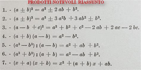 Prodotti Notevoli Sos Matematica