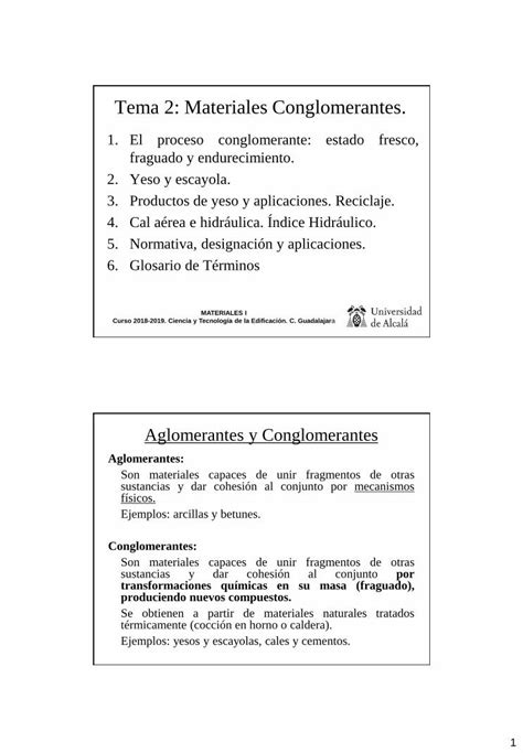 PDF Tema 2 Materiales Conglomerantes DOKUMEN TIPS