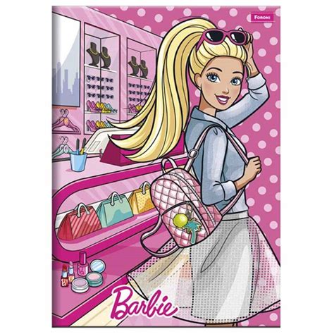 Caderno Foroni Brochur O Capa Mole Folhas Barbie Submarino