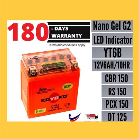 YT6B KOYOKO OREN BATTERY BATERI PCX150 VARIO RS150 RS150R