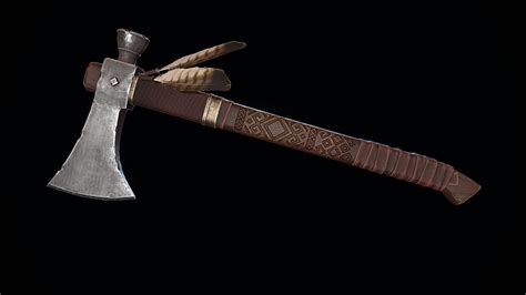 Decorated Tomahawk Axe | CGTrader