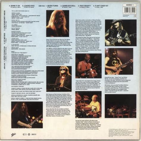 Allman Brothers Band Seven Turns Uk Promo Vinyl Lp Album Lp Record