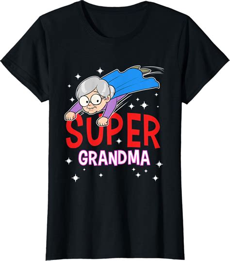 Womens Funny Super Grandma Superhero Grandmom Hero Grandmother T Shirt Uk Clothing