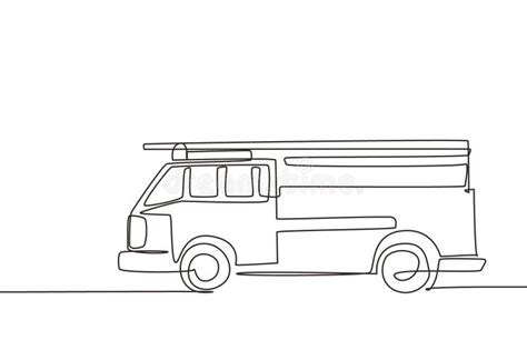 Fire Truck Line Art Graphic Stock Illustrations Fire Truck Line