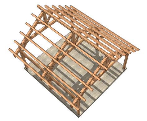 19×22 King Post Plan Timber Frame Hq