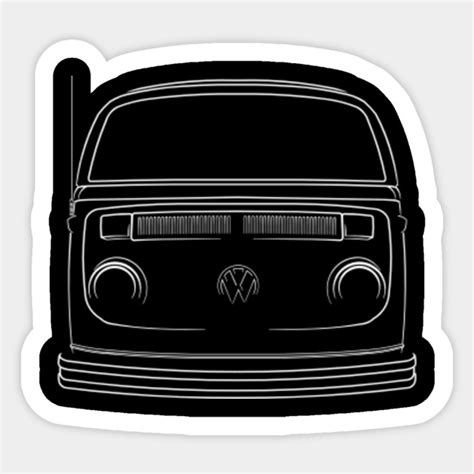 Vw Bus Stencil Vw Sticker Teepublic