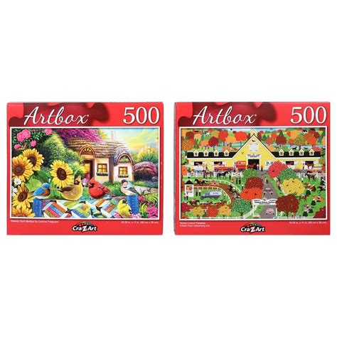 Assorted 500-piece jigsaw puzzles