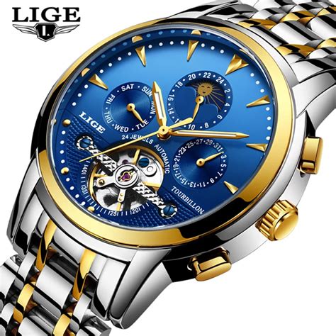 Lige Marca De Lujo Superior Relojes Para Hombres Reloj Mec Nico