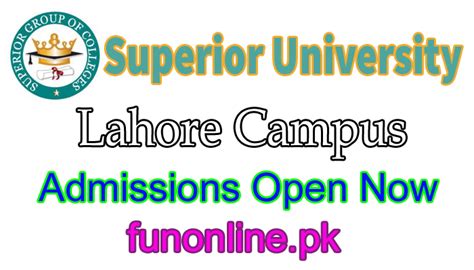 Superior University Lahore Admission 2025 Last Date | WebStudy