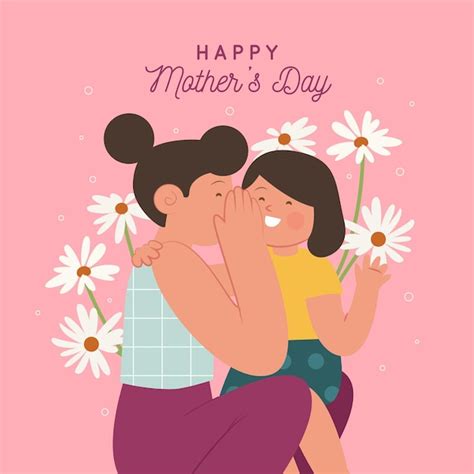 Premium Vector Flat Mothers Day Illustration