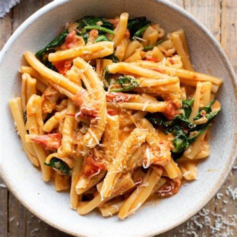 Creamy Nduja Pasta With Baby Spinach Inside The Rustic Kitchen