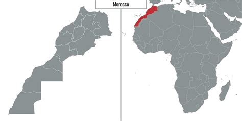 map of Morocco and location on Africa map 28649966 Vector Art at Vecteezy