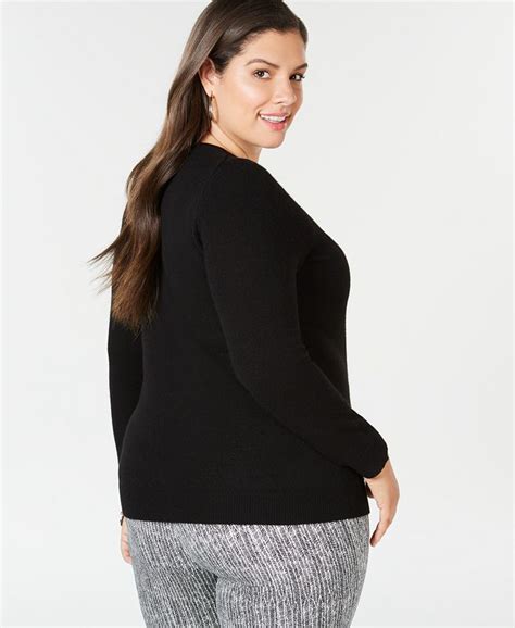 Charter Club Plus Size Pure Cashmere Crewneck Sweater Created For Macys Macys