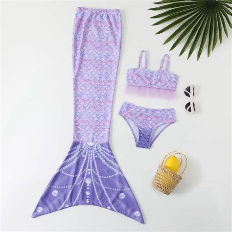 Mermaid Tails For Swimming Girls Bathing Suits Swimsuit Princess