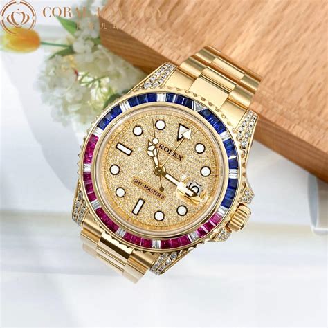 Rolex GMT Master II 18k Solid Gold 116758SARU JewelryReluxe