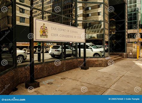 Tax Court Of Canada Sign In Ottawa Editorial Stock Photo Image Of