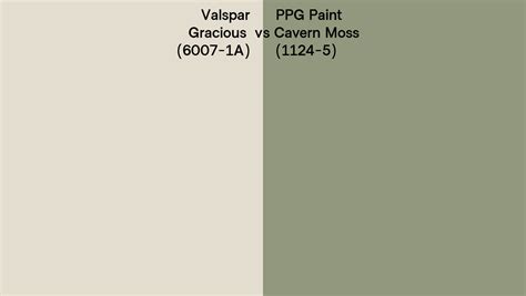 Valspar Gracious A Vs Ppg Paint Cavern Moss Side By