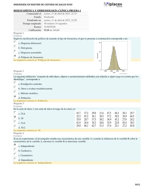 Bioestadística Y Epidemiología Clínica Prueba 1 BIOESTADÍSTICA Y