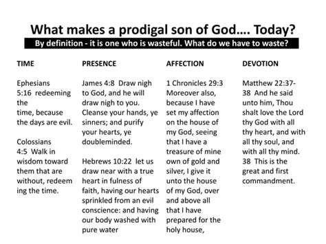 The Prodigal Sons Of God Ppt