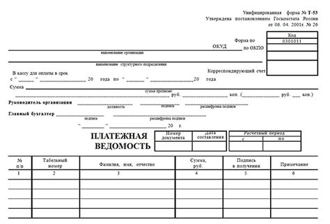 Платежная ведомость на выдачу заработной платы — скачать бланк