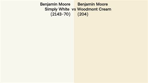 Benjamin Moore Simply White Vs Woodmont Cream Side By Side Comparison