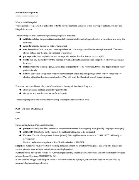 Devops Complete Package Course 1 Maven Lifecycle Phases What Is Build