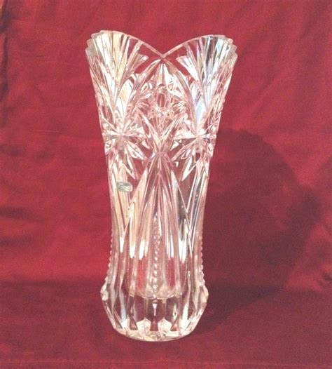 Vintage Crystal Vase Cristal D Arques J G Durand Large Heavy