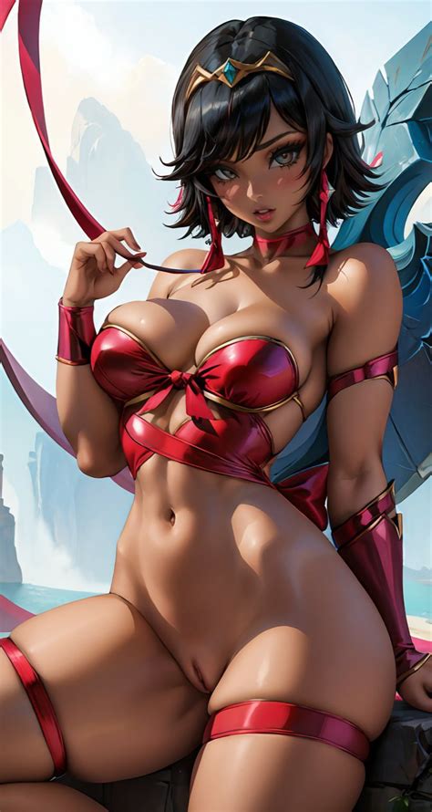 Karma Hentai Porn Ribbon Dark Skinned Female Ls Black Hair Riot