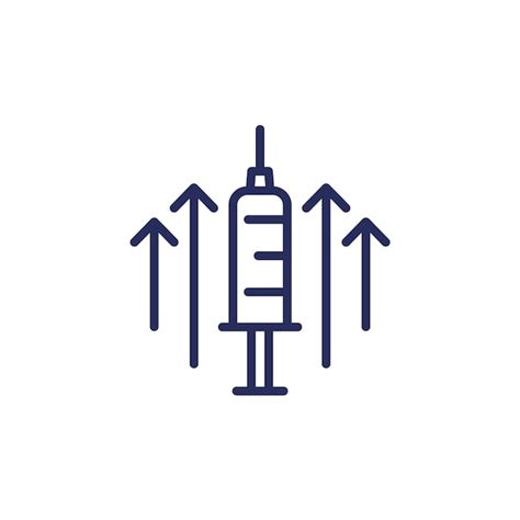 Premium Vector Vaccine Booster Dose Line Icon