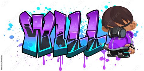 Will. A cool Graffiti Name illustration inspired by graffiti and street ...