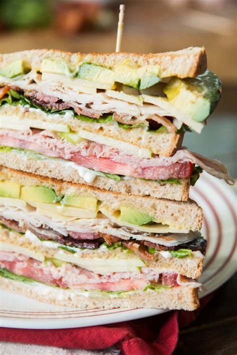 The Best Triple Decker Club Sandwich Oh Sweet Basil Recipe Cold Sandwich Recipes Recipes