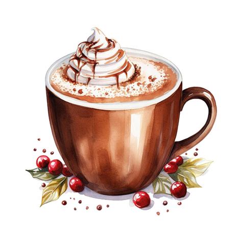 Premium PSD Cup Of Hot Chocolate With Whipped Cream