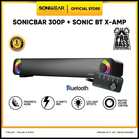 Jual Speaker Sonicgear Sonicbar 300P Powerful Soundbar With Light