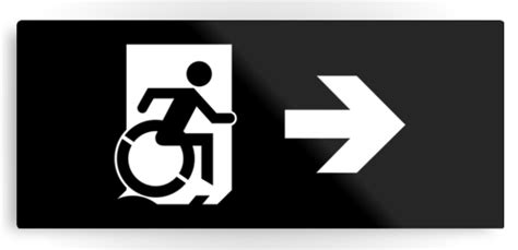 Accessible Means Of Egress Icon Exit Sign Wheelchair Wheelie Running Man Symbol By Lee Wilson