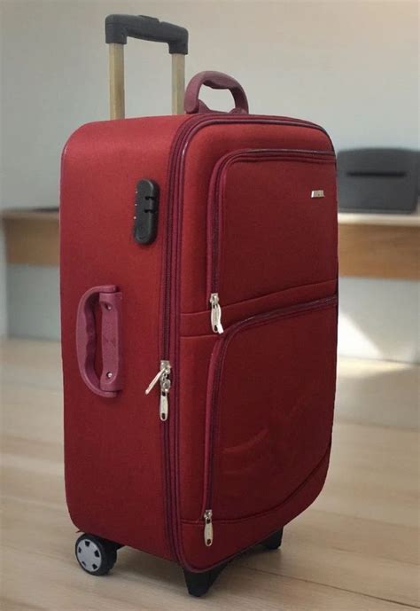 Maroon Polyester Stylish Luggage Trolley Bag At Rs Piece In