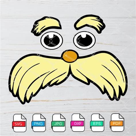 Free Printable Lorax Mustache And Eyebrows Printable Word Searches