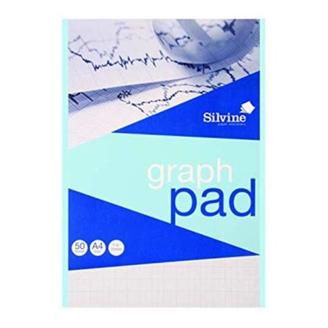 Silvine A4 Size 90gsm Printed Graph Pad 100 Pages Blue Slva4gp‬ بسعر