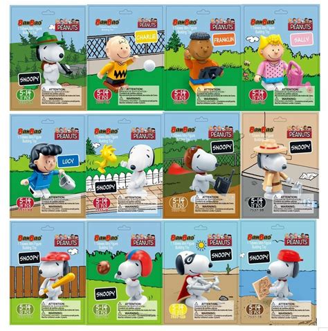 Banbao Snoopy Tobees Minifigure Set Of 12 Pieces 7538 Peanuts