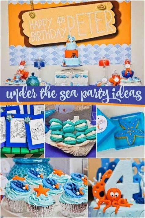 Under The Sea Boys Birthday Party Sea Party Ideas Boys First Birthday Party Ideas 4th