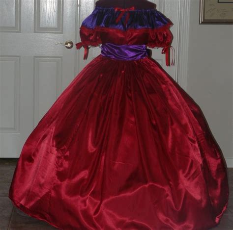 Civil War Ball Gown Reenacting Dickens Victorian Dress Wide Ruffle