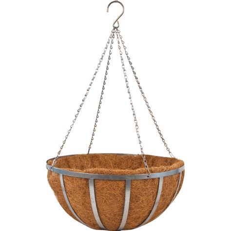 Oxford 18 In Hanging Planter With AquaSav Coco Liner And Chain