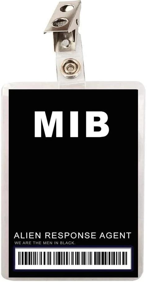 MIB Men In Black ID Badge Cosplay Costume Name Tag Halloween