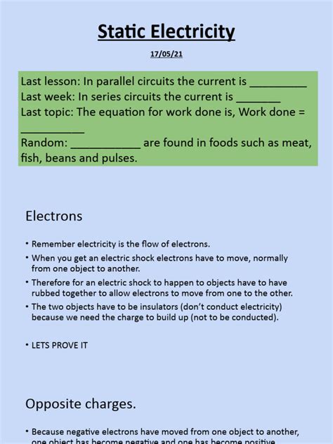 Static Electricity | PDF