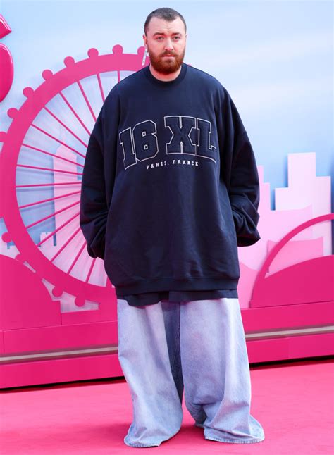 Sam Smith Dons Oversized Vetements 16xl Sweater At Barbie Premiere