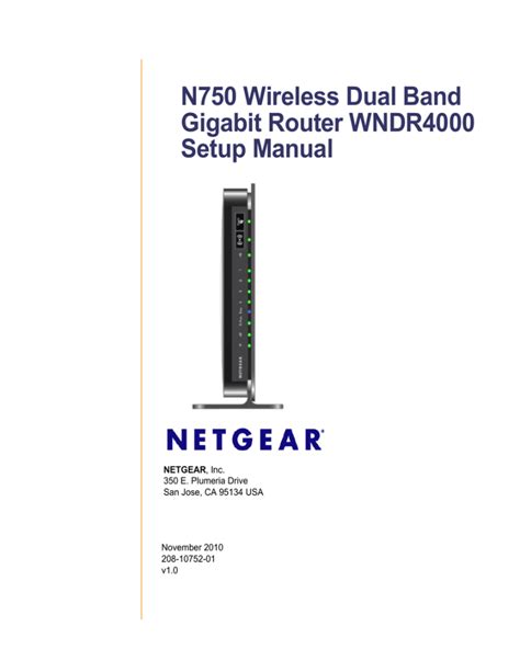 N Wireless Dual Band Gigabit Router Wndr Setup Manual