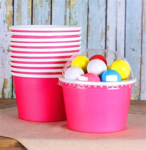 Items Similar To Large Pink Ice Cream Cups With Lids Pink Sundae Cups